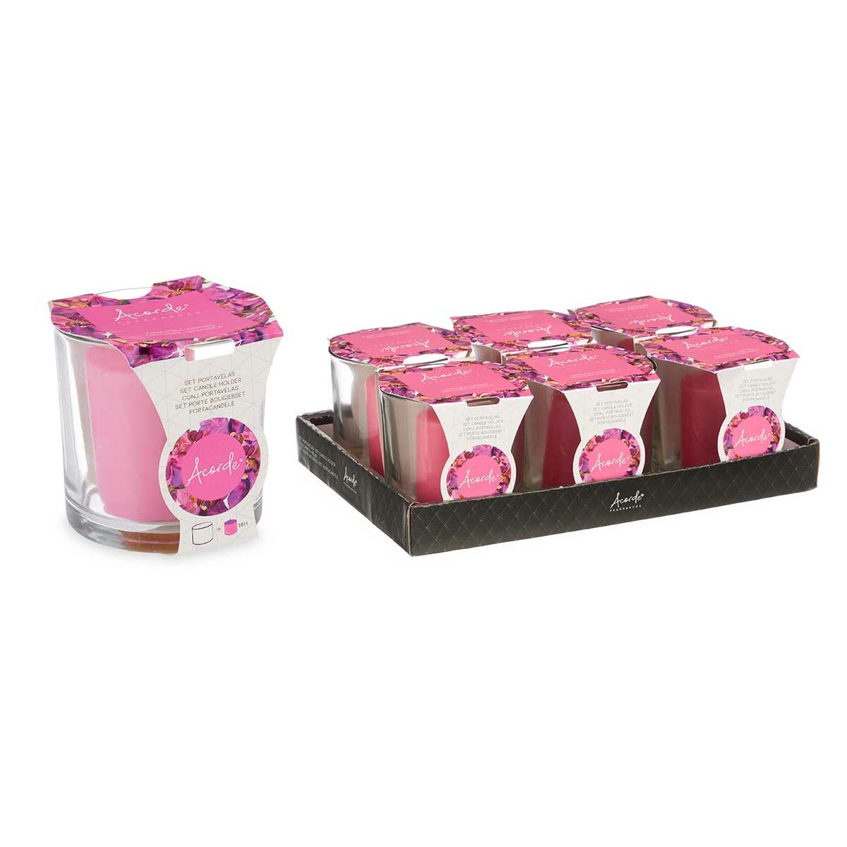 Duftlys Acorde Orkide Glas (6 enheder)